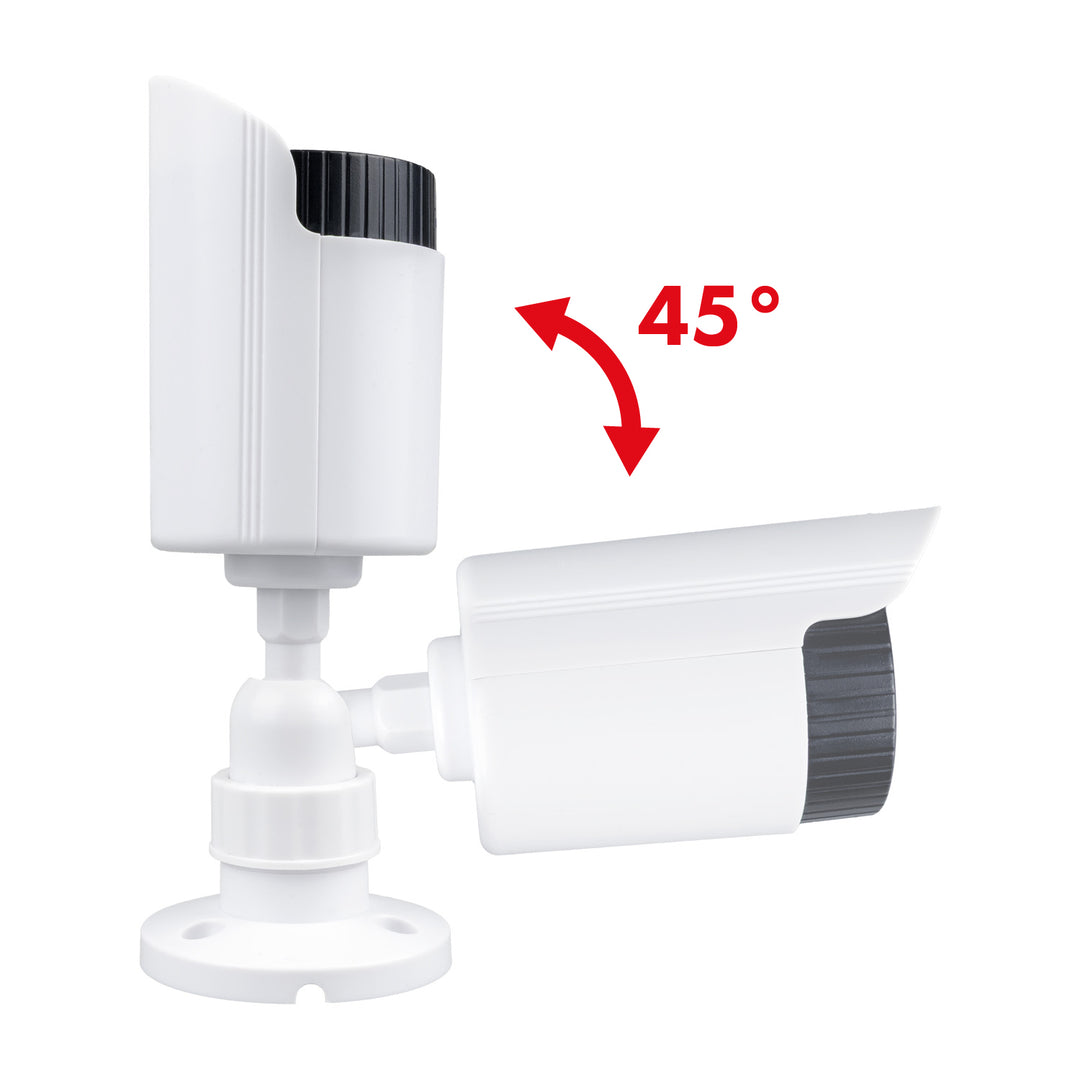 Cámara tubular falsa, diodos IR LED, blanca, alimentación 2xAA (no incluidas), ABS, IR1800 W