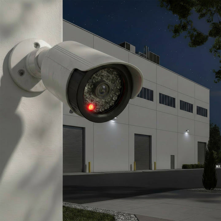 Cámara tubular falsa, diodos IR LED, blanca, alimentación 2xAA (no incluidas), ABS, IR1800 W