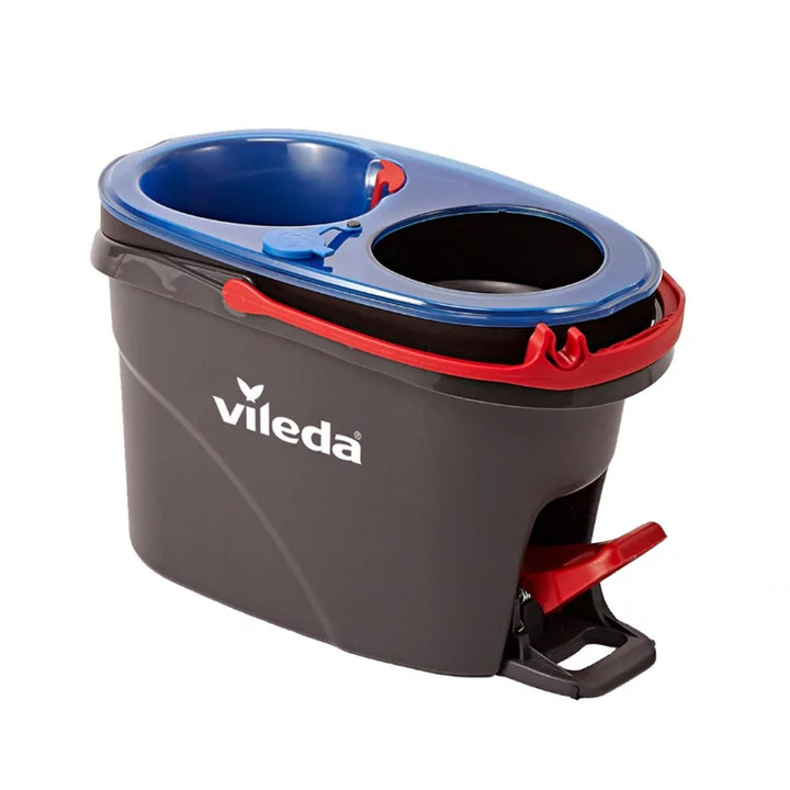 Mopa rotativa Vileda, dos cámaras, sistema de centrifugado, barra plegable, fácil limpieza de esquinas, turbo H2prO + 2 cartuchos extra