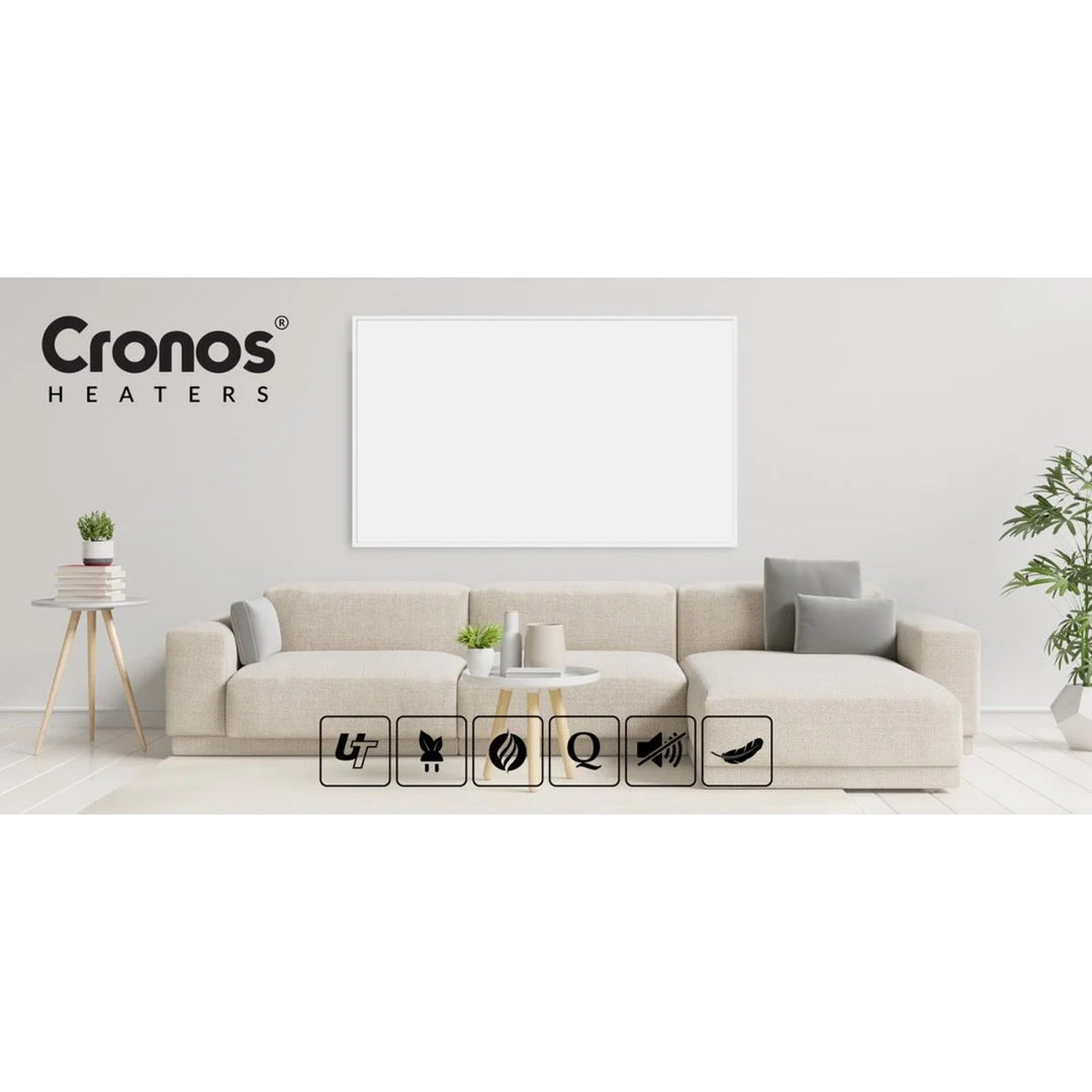 Calefactor por infrarrojos Cronos, 800 W, superficie mate, ultrafino, Carbon P800