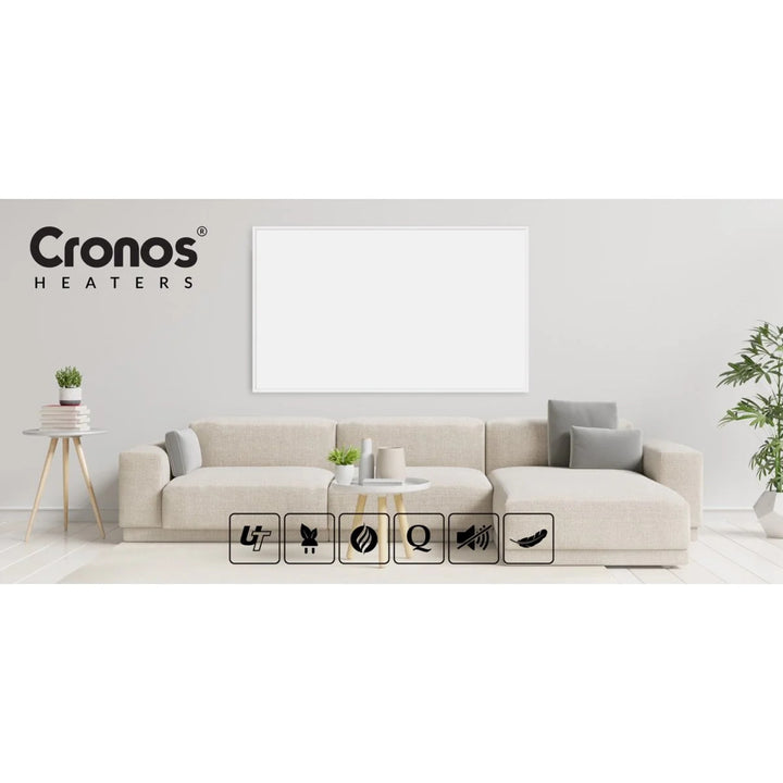 Calefactor por infrarrojos Cronos, 800 W, superficie mate, ultrafino, Carbon P800