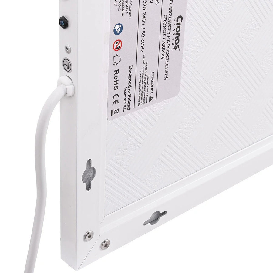 Calefactor por infrarrojos Cronos, 800 W, superficie mate, ultrafino, Carbon P800