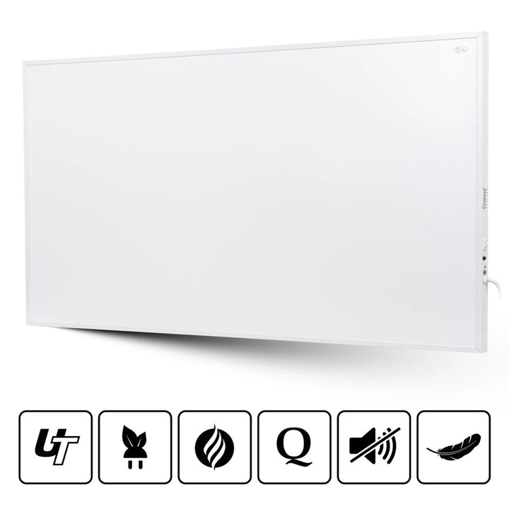 Calefactor por infrarrojos Cronos, 800 W, superficie mate, ultrafino, Carbon P800
