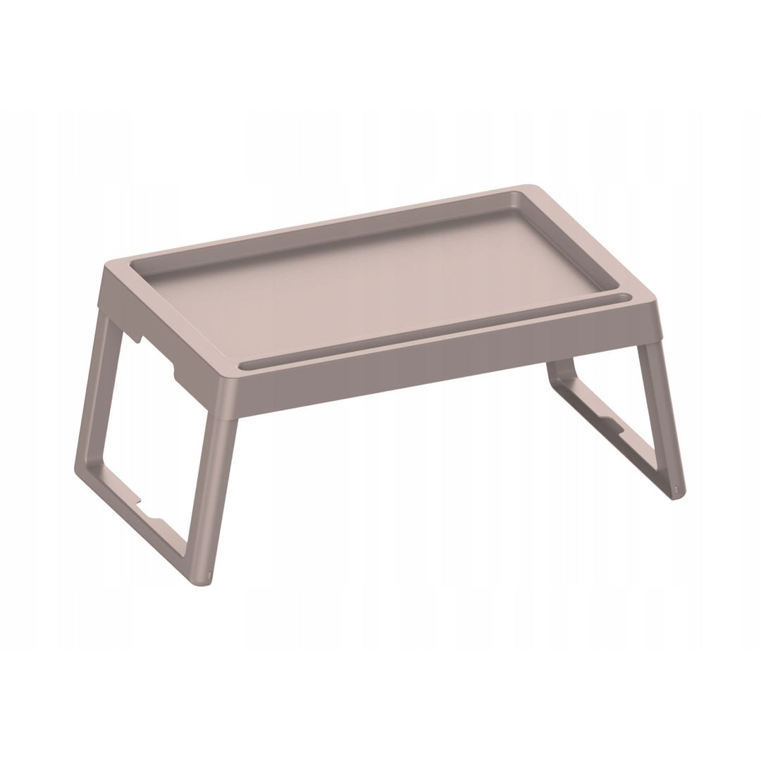 Práctica mesa plegable, portátil, para cama de jardín, bandeja de desayuno, color capuchino, 56120722