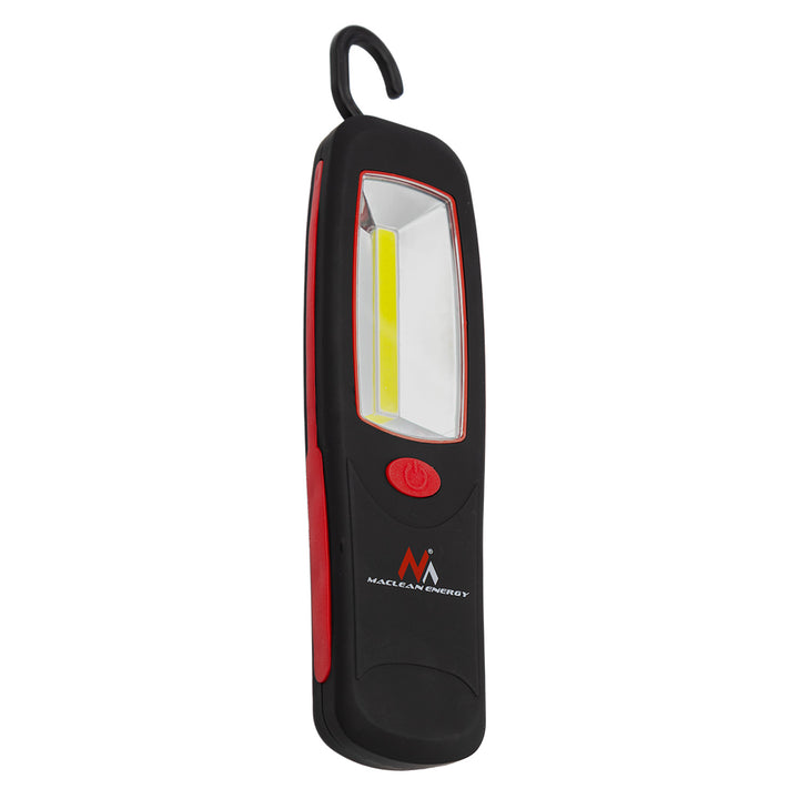 Lámpara de taller COB LED Maclean, imán, gancho, 3 pilas AA, MCE03 + 3 pilas Varta Industrial LR6/AA R-06