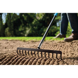 Rastrillo metálico Cellfast, universal, mango de aluminio, 155 cm, Cellpro 40-208