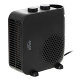 Termoventilador Adler, 2 niveles de potencia, máx. 2000 W, termostato, negro, AD 7725