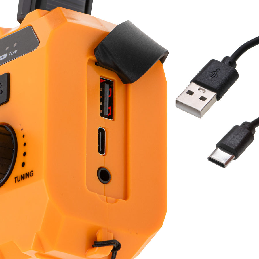 Radio solar Adler, batería recargable de 1200 mAh, linterna, manivela, AD 1197