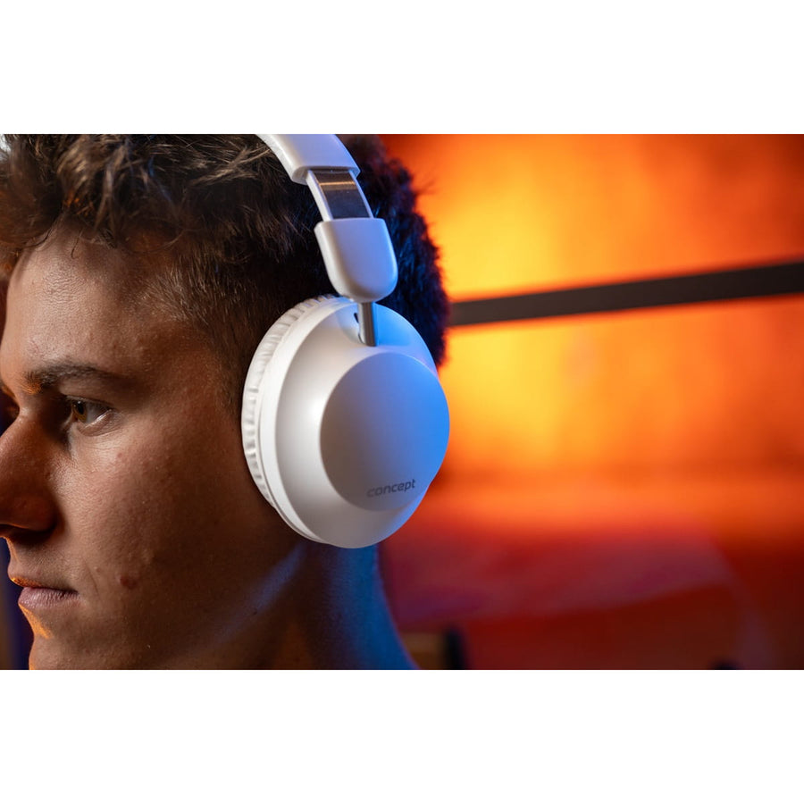 Auriculares intrauditivos inalámbricos Concept SoundJoy, hasta 45 horas de reproducción, Bluetooth 6.0, carga rápida, cancelación activa del ruido hasta 18 dB, blanco, HS4081
