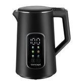 Concept RK3385 Hervidor eléctrico, 1,7L, control de temperatura, pantalla LED, superficie Cool touch, indicador de nivel de agua