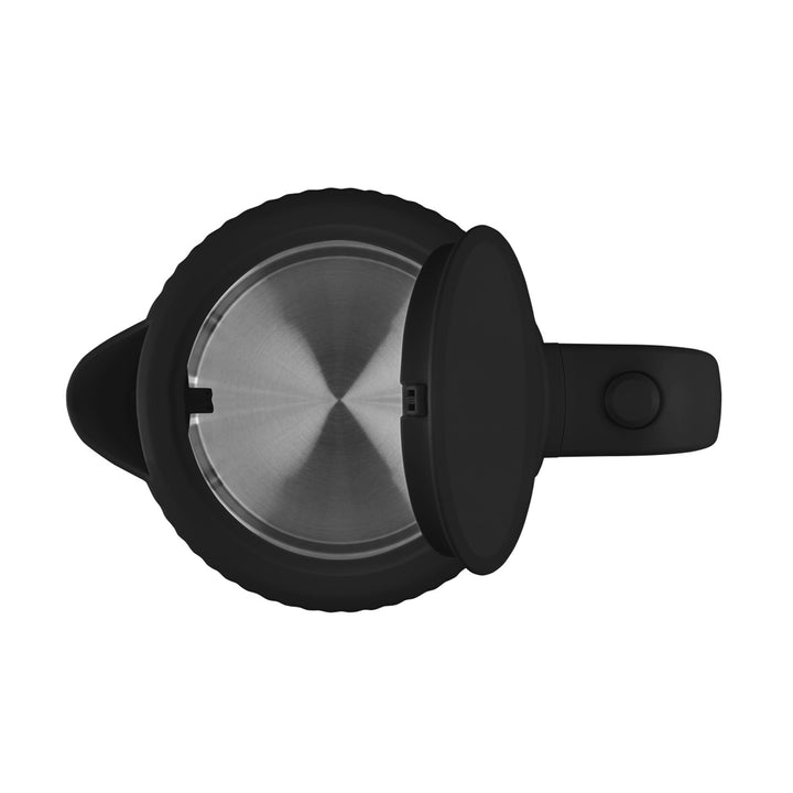 Concept RK2391 Hervidor eléctrico de plástico, 1,7L, diseño estriado, triple sistema de seguridad, filtro de sedimentos, indicador de nivel de agua, negro
