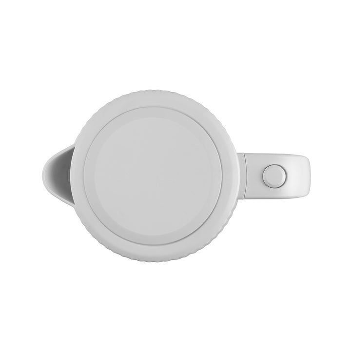 Concept RK2390 Hervidor eléctrico de plástico, 1,7L, diseño estriado, triple sistema de seguridad, filtro de sedimentos, indicador de nivel de agua, blanco