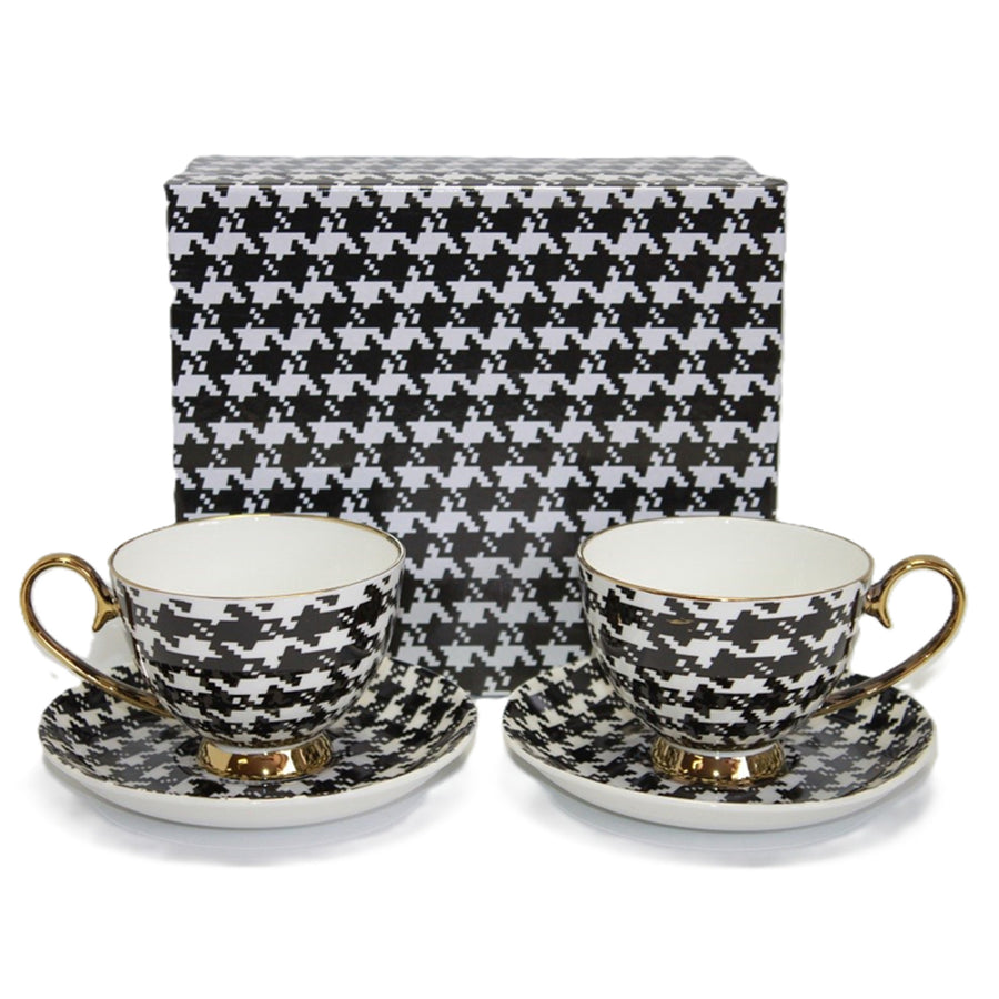 Tazas espresso 2+2 Pepite Gold Accents Porcelana, Reina Isabel
