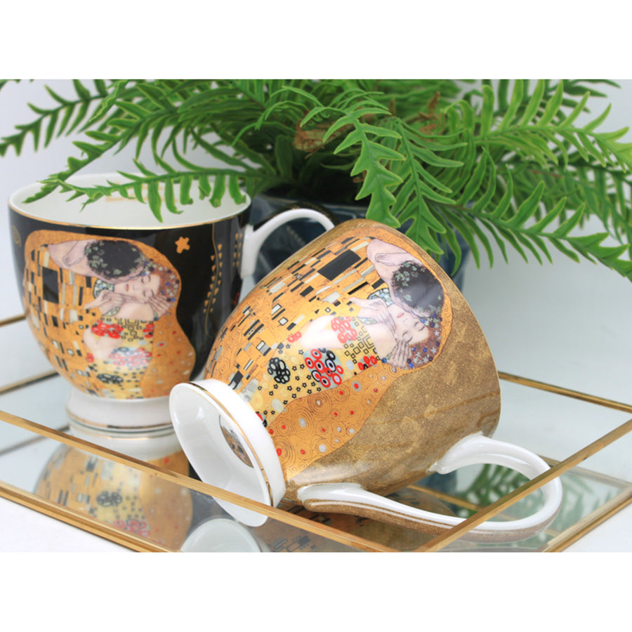 Jumbo Gustav Klimt Kiss tazas 2 piezas, Reina Isabel