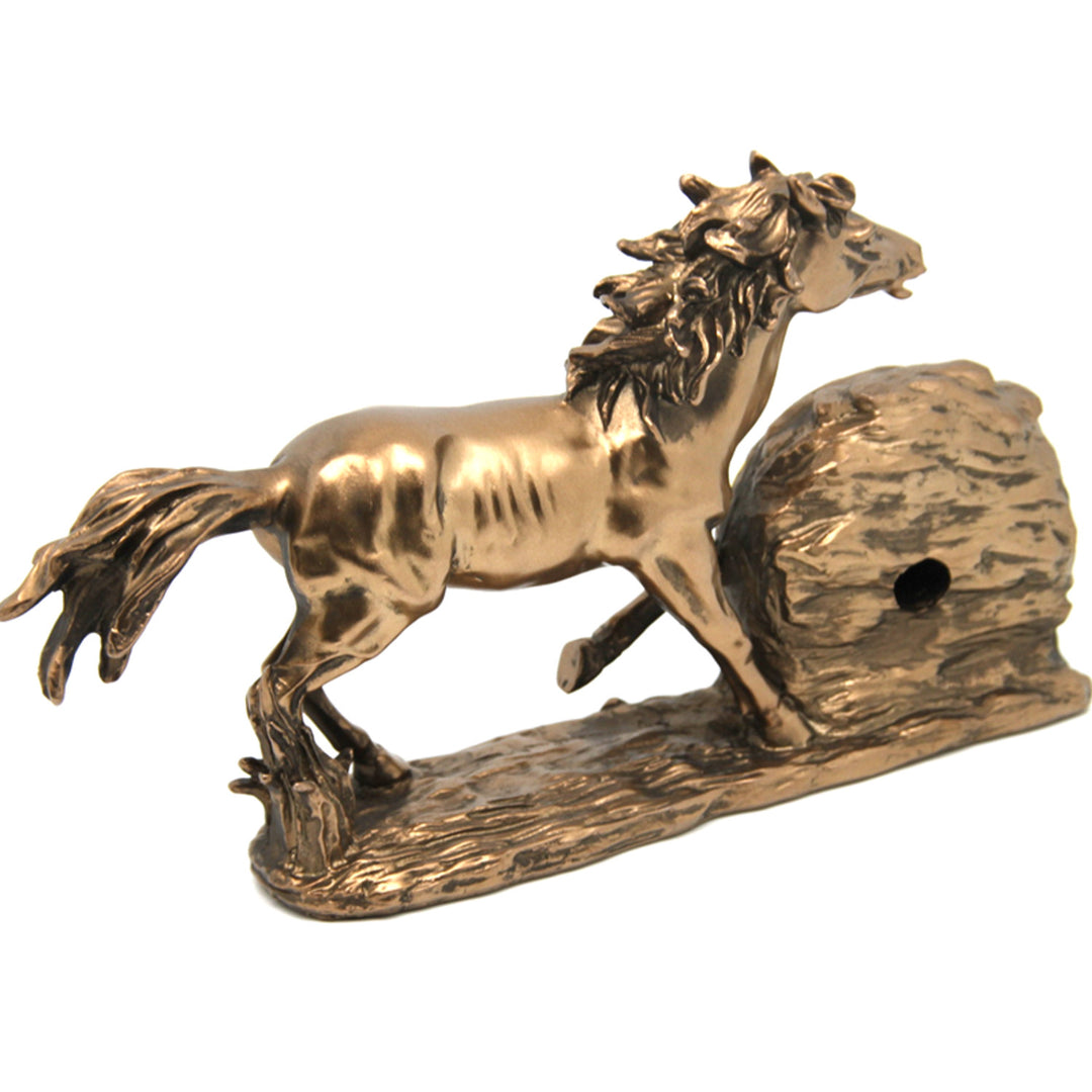 Figurita Caballo Galopante, Reloj, Decoración de Mesa Marrón, Reina Isabel