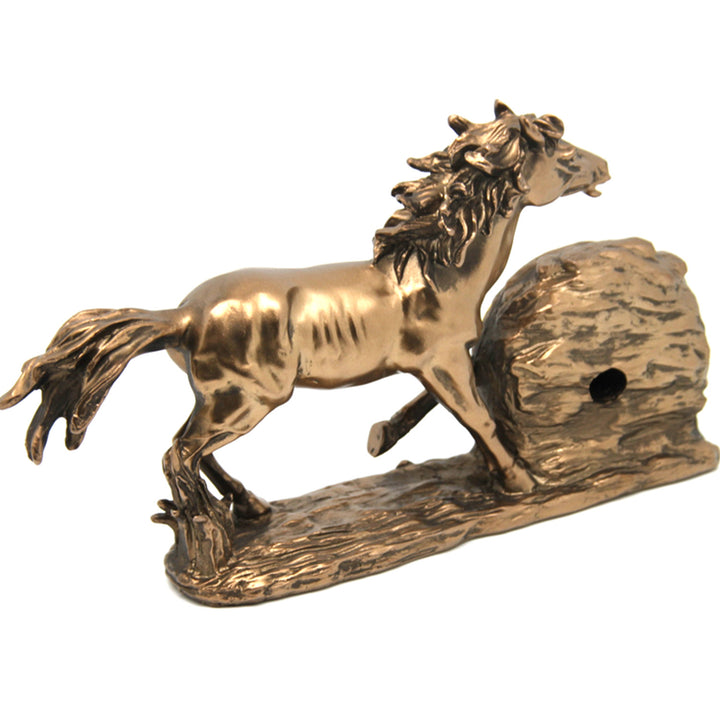 Figurita Caballo Galopante, Reloj, Decoración de Mesa Marrón, Reina Isabel