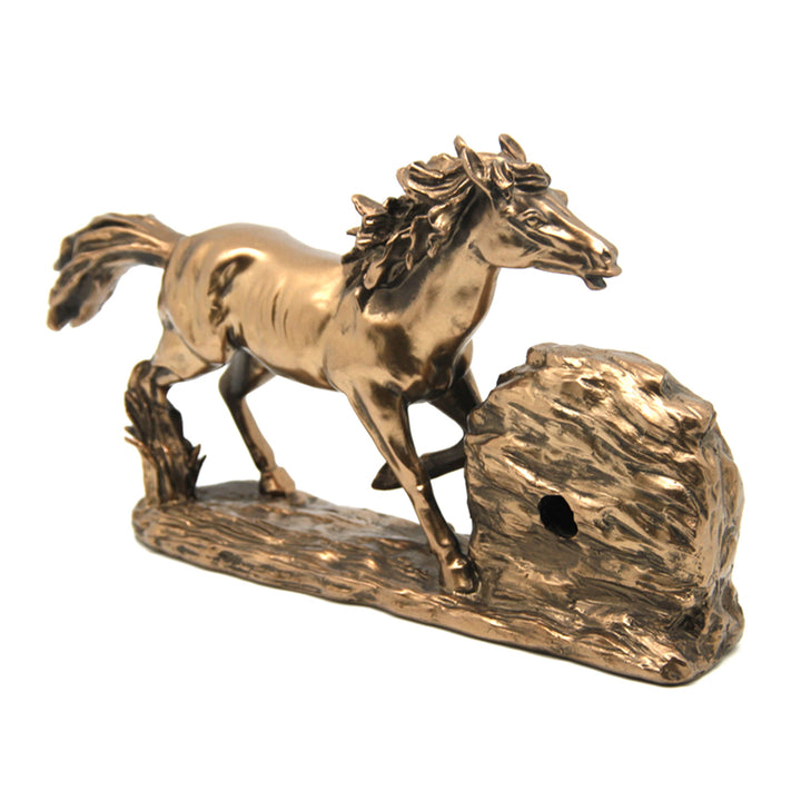 Figurita Caballo Galopante, Reloj, Decoración de Mesa Marrón, Reina Isabel