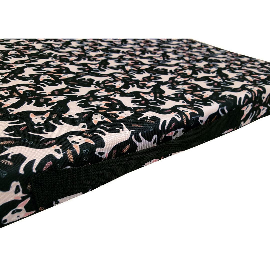 Bertoni XL perro colchón cama, espuma, cubierta impermeable, Bullteriers patrón, EE146