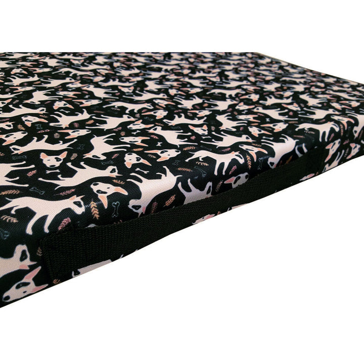 Bertoni XL perro colchón cama, espuma, cubierta impermeable, Bullteriers patrón, EE146
