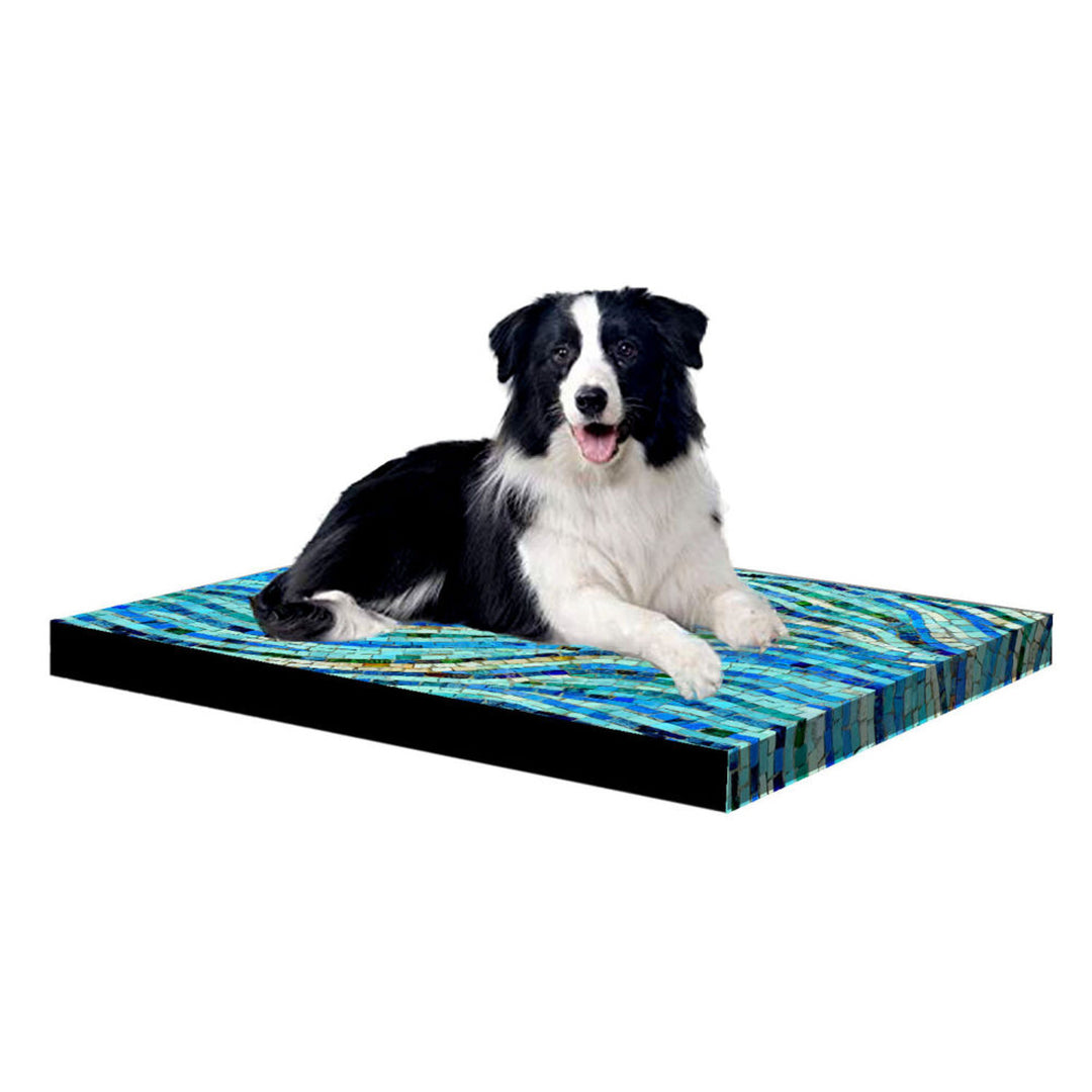 Colchón para perro Bertoni XL, espuma, funda impermeable, motivo mosaico, EE147