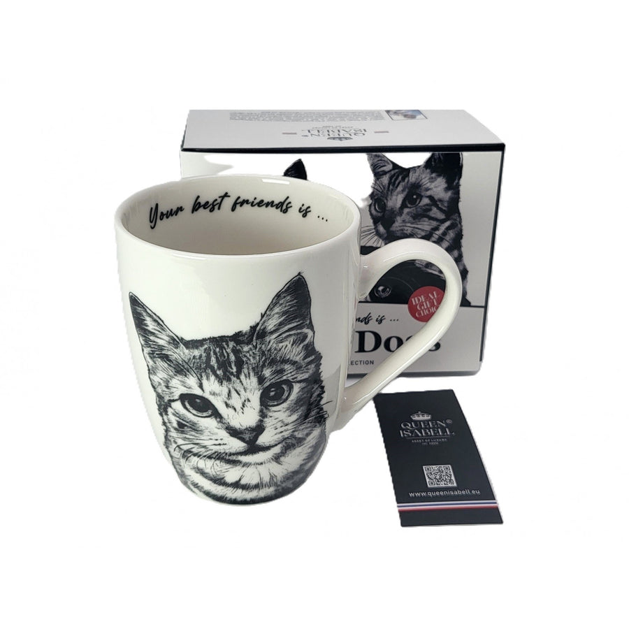 Taza de porcelana Reina Isabel, gata americana de pelo corto, 350ml, Q1-05195