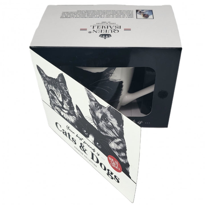 Taza de porcelana Reina Isabel, gato europeo, 350ml, Q1-05218