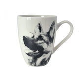 Taza de porcelana Reina Isabel, Pastor alemán, 350ml, Q1-05232