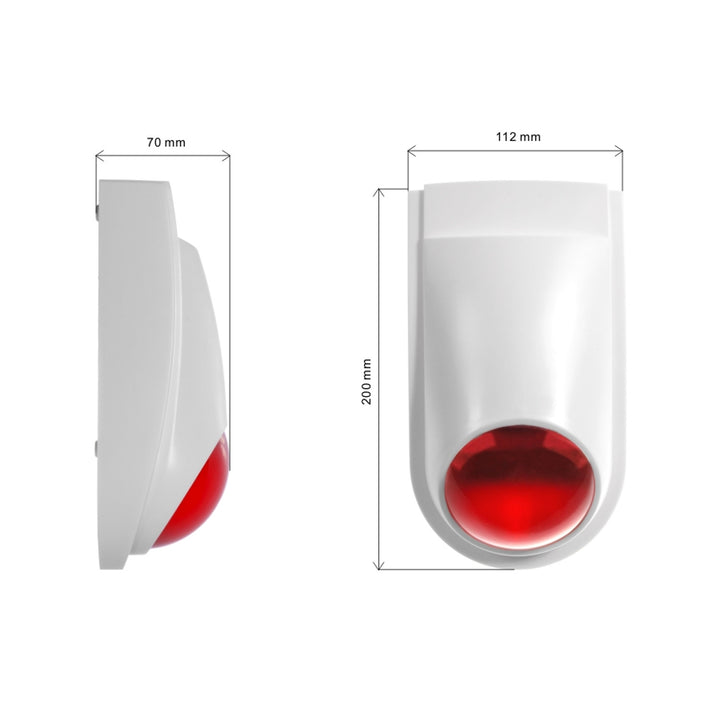 Sirena de alarma simulada con LED, AL2030 + 3 pilas AA Varta Industrial