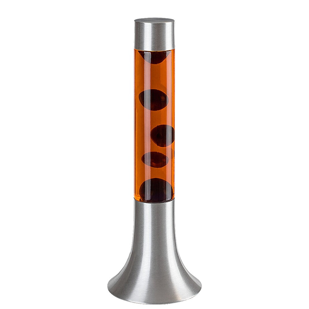 Lámpara de lava LED Rabalux, 25W, 3000 K, naranja, Poppilol