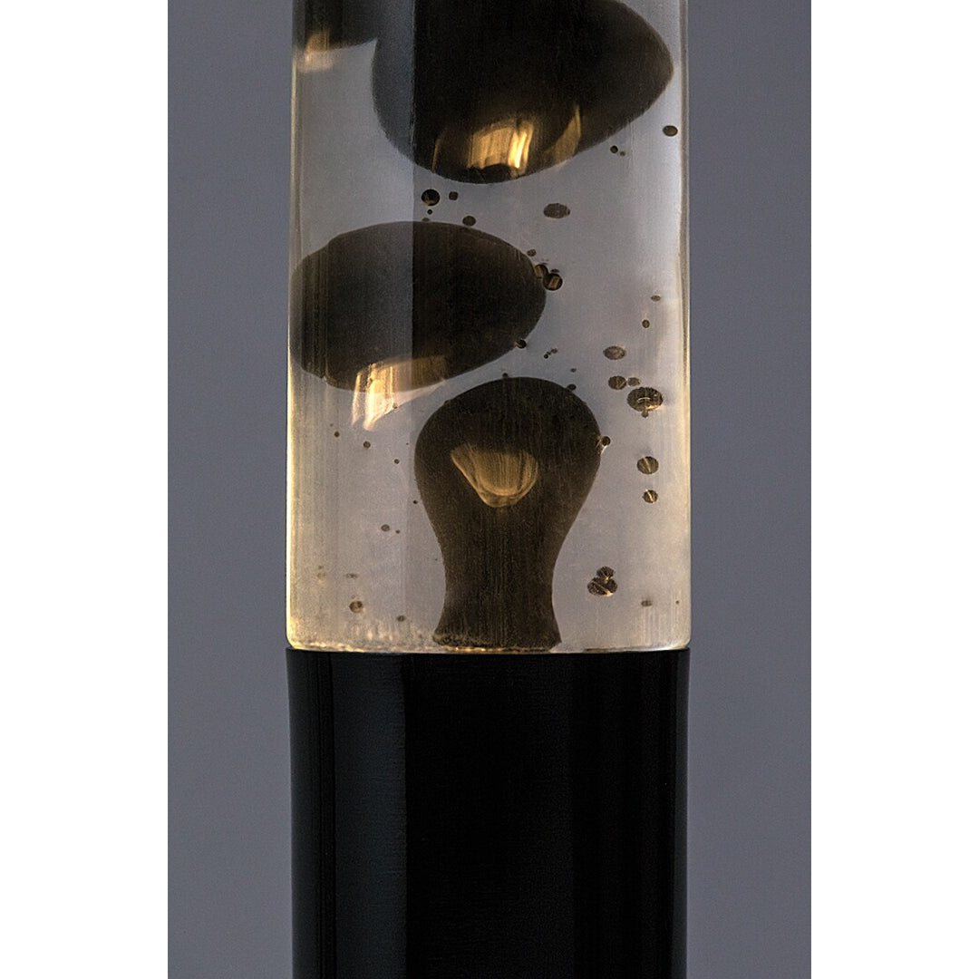 Lámpara de lava LED Rabalux, potencia 25 W, 3000 K, cera negra, Lavastic