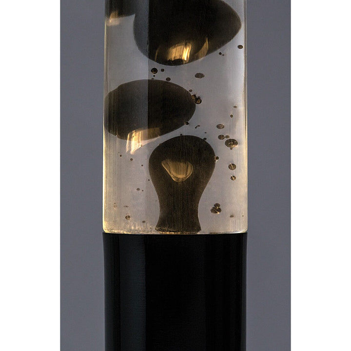 Lámpara de lava LED Rabalux, potencia 25 W, 3000 K, cera negra, Lavastic