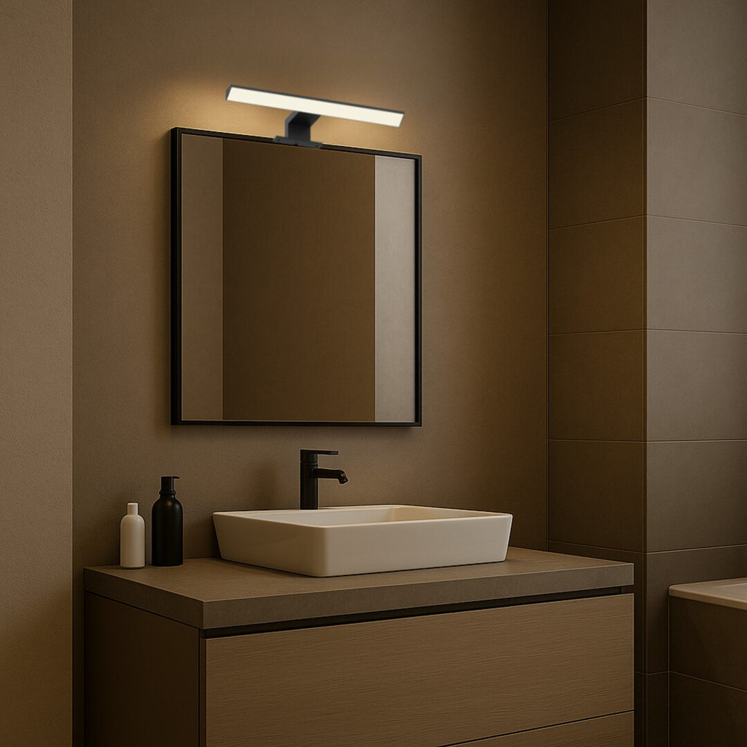 Rabalux lámpara de baño, potencia 6W, blanco natural 4000K, IP44. negro, Loric