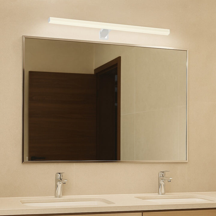Lámpara de baño Rabalux, potencia 9 W, blanco natural 4000 K, IP44, cromada, Oliro
