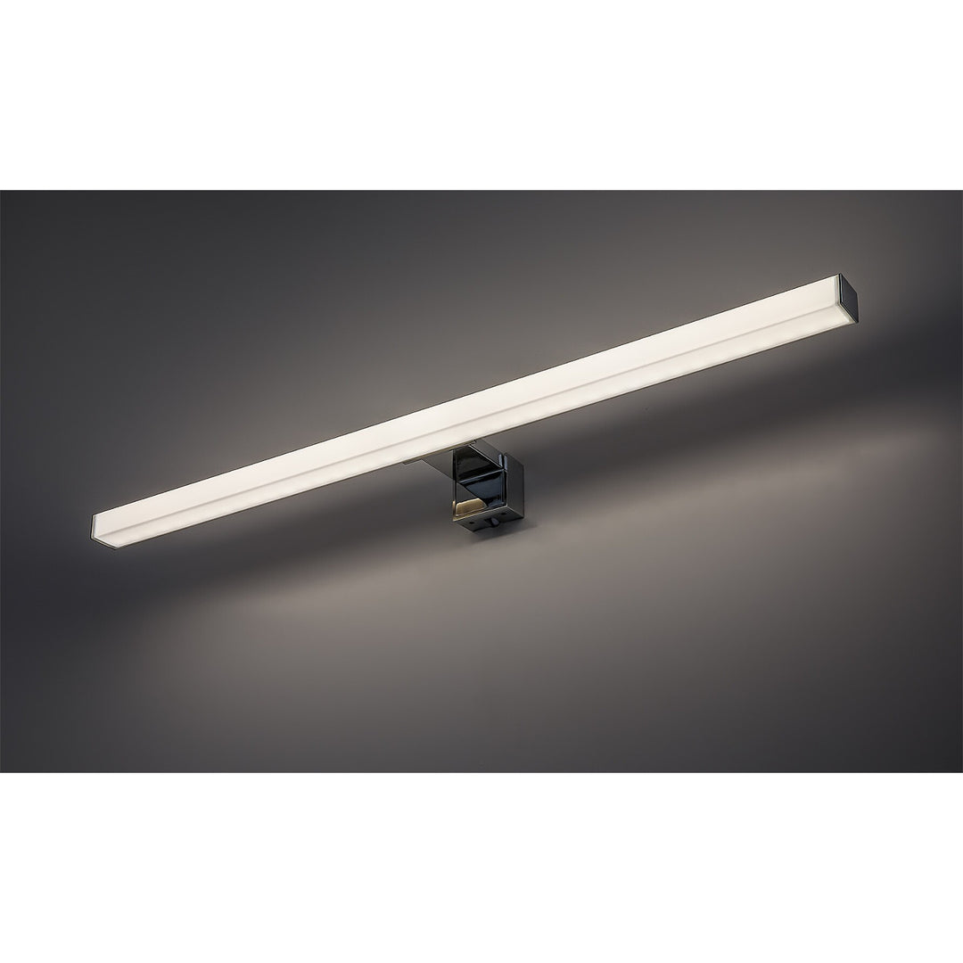 Lámpara de baño Rabalux, potencia 9 W, blanco natural 4000 K, IP44, cromada, Oliro