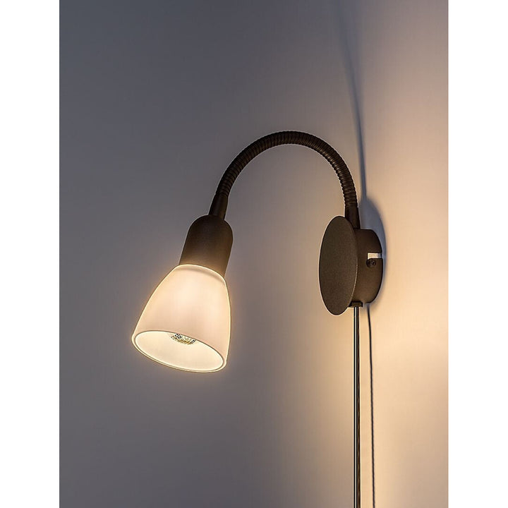 Aplique Rabalux, spot, rosca E14, IP20, negro, Soma