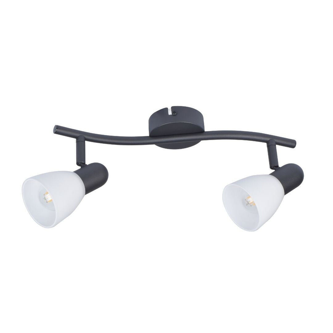 Lámpara de techo Rabalux, spot, 2x rosca E14, IP20, negra, Soma