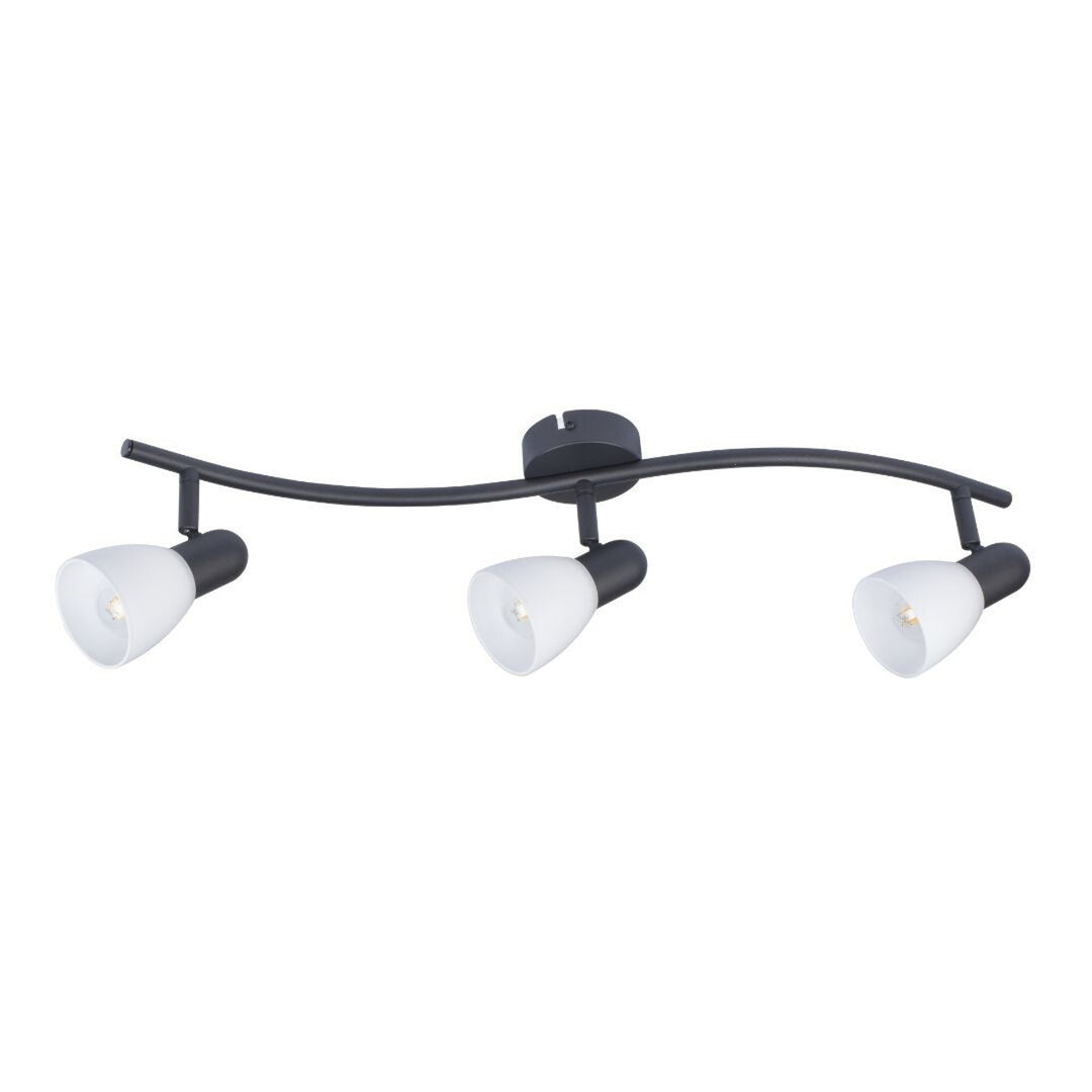 Lámpara de techo Rabalux, spot, 3x rosca para bombilla E14, IP20, negra, Soma
