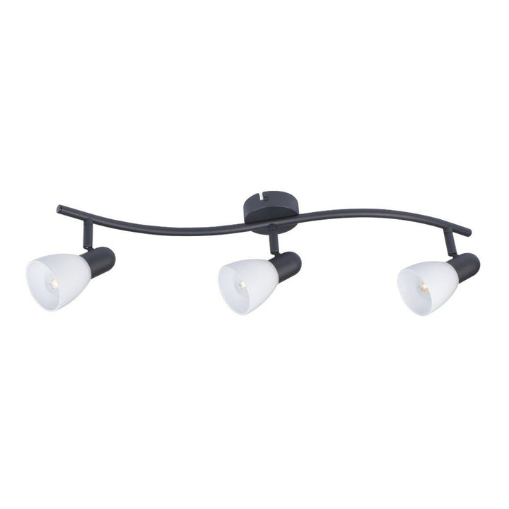 Lámpara de techo Rabalux, spot, 3x rosca para bombilla E14, IP20, negra, Soma