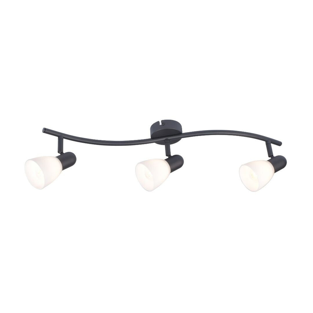 Lámpara de techo Rabalux, spot, 3x rosca para bombilla E14, IP20, negra, Soma