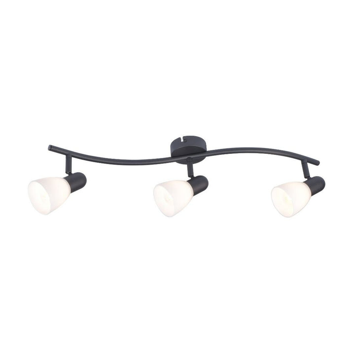 Lámpara de techo Rabalux, spot, 3x rosca para bombilla E14, IP20, negra, Soma