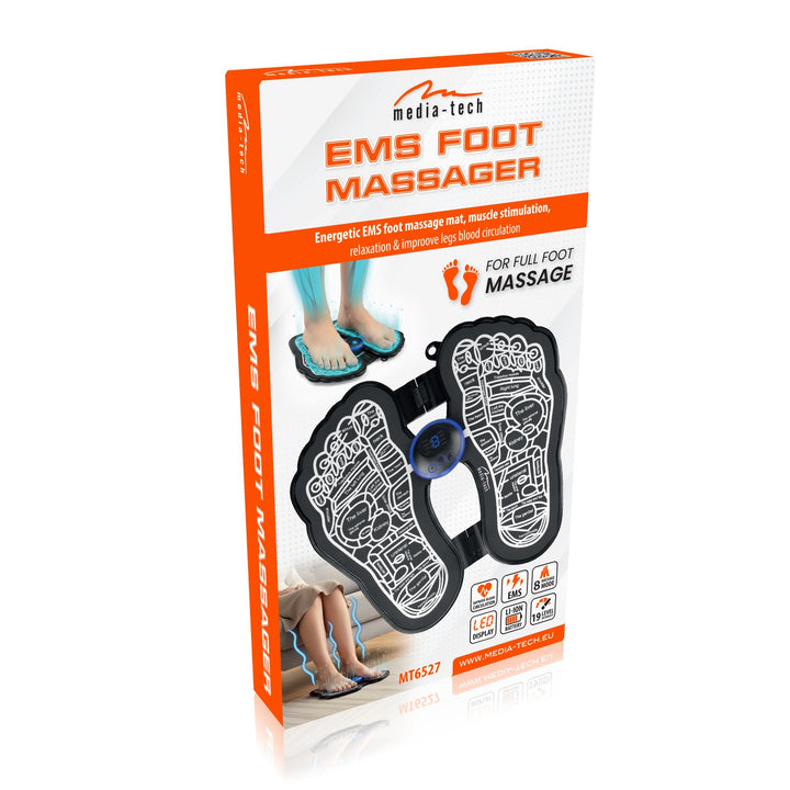 Aparato de masaje de pies Media-Tech, masaje mediante electroestimulación EMS, 8 modos, 19 niveles de intensidad, MT6527
