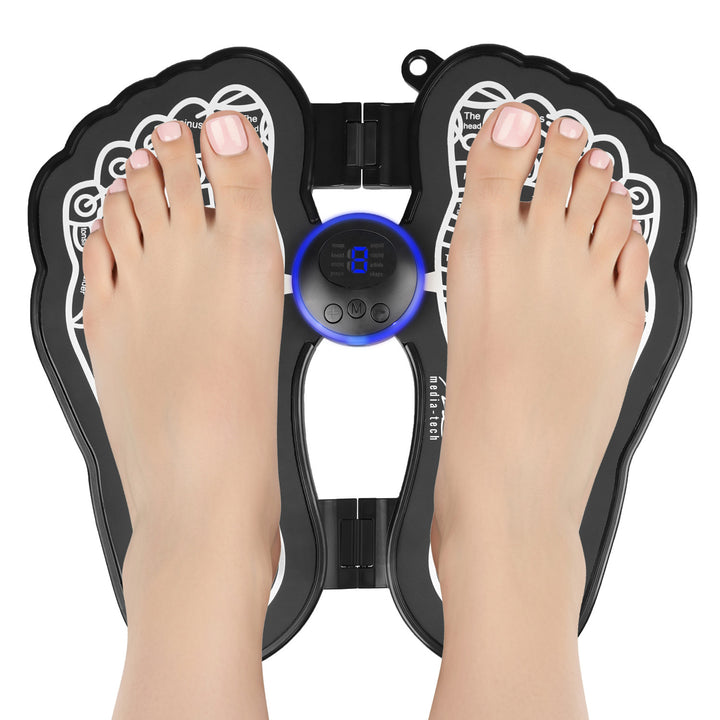Aparato de masaje de pies Media-Tech, masaje mediante electroestimulación EMS, 8 modos, 19 niveles de intensidad, MT6527