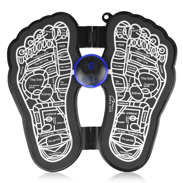 Aparato de masaje de pies Media-Tech, masaje mediante electroestimulación EMS, 8 modos, 19 niveles de intensidad, MT6527