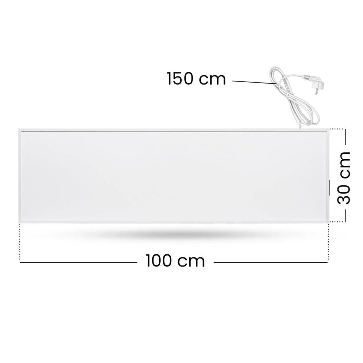 Calefactor por infrarrojos Cronos, 330W, blanco, antialérgico, ultrafino, superficie mate, calienta una superficie de hasta 12m2, Synthelith PRO CRP-330TWP Blanco