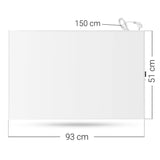 Calefactor por infrarrojos Cronos, 500W, blanco, antialérgico, ultrafino, superficie mate, calienta hasta 14m2, Synthelith PRO CRP-500TWP Blanco