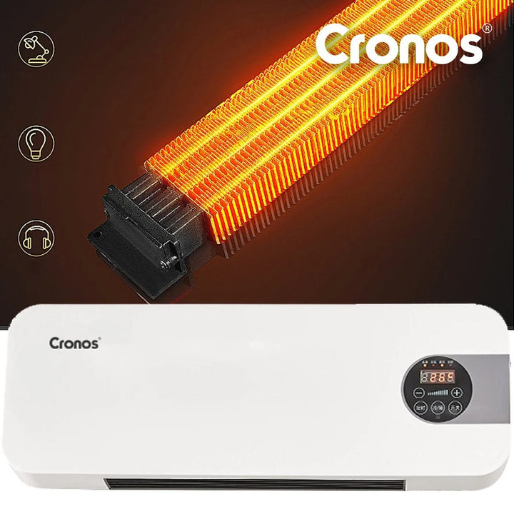 Cortina de aire ventilada Cronos, 1500W, bajo consumo, gran ángulo de descarga, mando a distancia, HFH-201