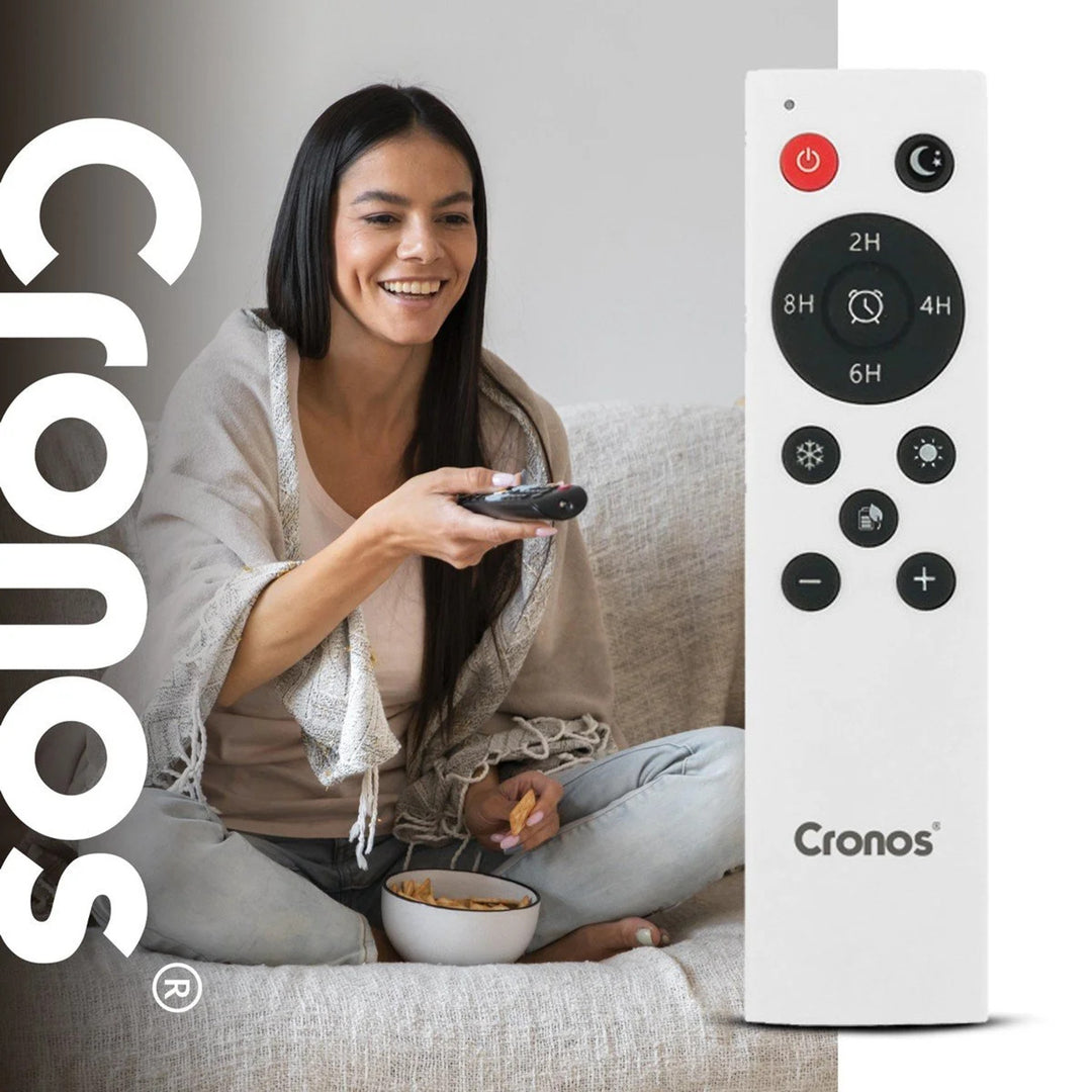 Cortina de aire ventilada Cronos, 1500W, bajo consumo, gran ángulo de descarga, mando a distancia, HFH-201