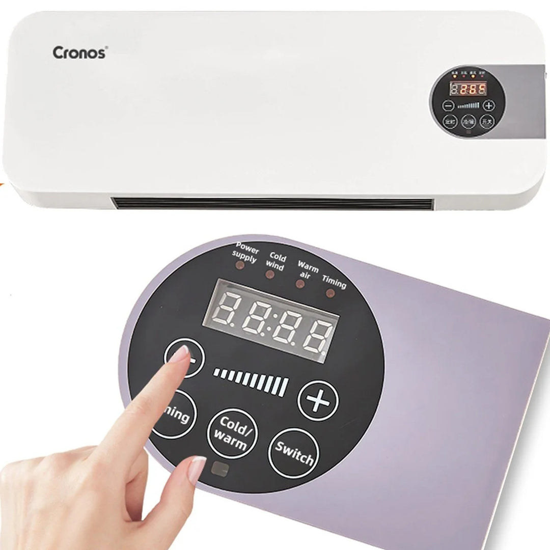 Cortina de aire ventilada Cronos, 1500W, bajo consumo, gran ángulo de descarga, mando a distancia, HFH-201