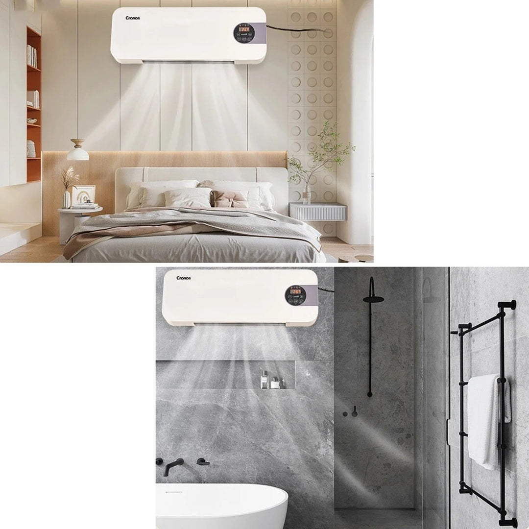 Cortina de aire ventilada Cronos, 1500W, bajo consumo, gran ángulo de descarga, mando a distancia, HFH-201
