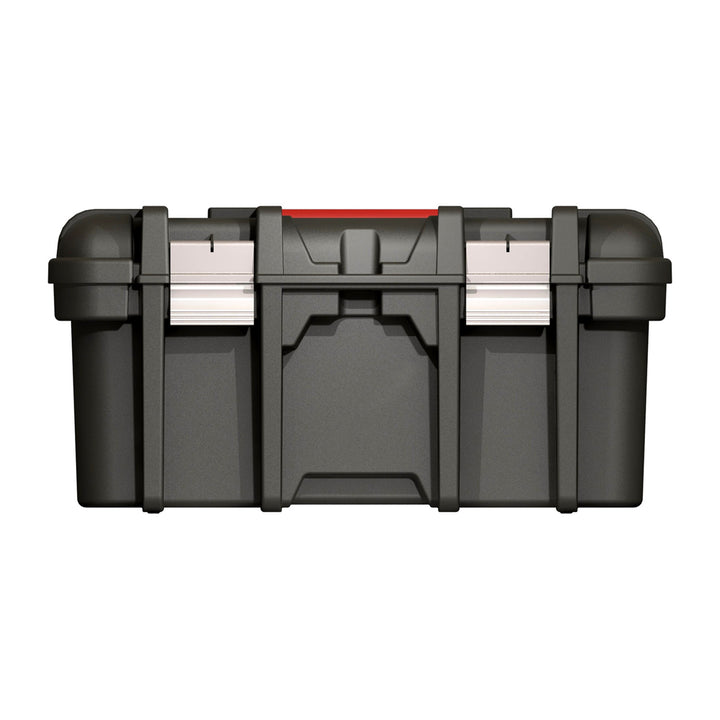 Caja para herramientas Keter, cierres metálicos, asa ergonómica, caja para herramientas ancha de 16''.